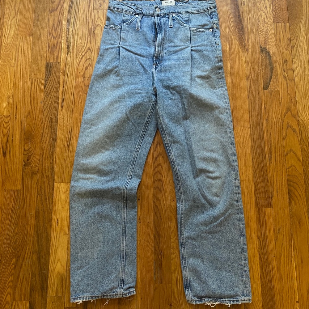 Agolde pleated oversized jeans